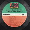 Carroll Jim Band -- I Write Your Name (3)