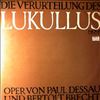 Melchert H./Carmeli B./Krahmer R./Schreier P./Rundfunk-Kinderchor Leipzig/Rundfunkchor Leipzig/Rundfunk-Sinfonie-Orchester Leipzig (dir. Kegel H.) -- Dessau Paul, Brecht Bertolt - Die Verurteilung Des Lukullus (1)